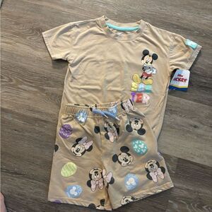 Disney Mickey Mouse Kids Shorts Set Easter Themed Sz 5T